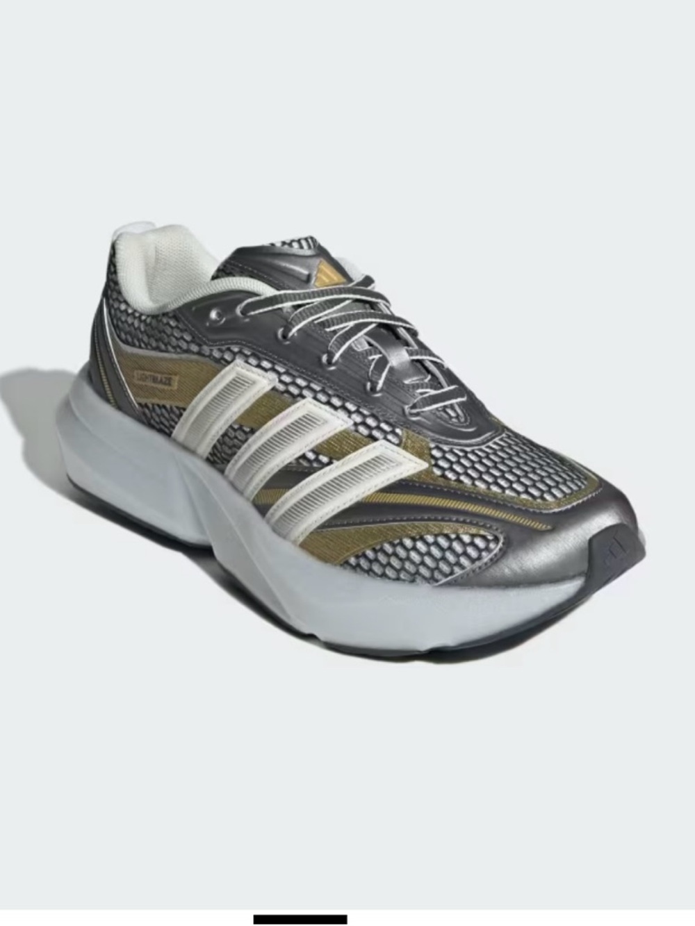 adidas Men’s Silver White Gold Running Sneakers